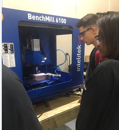 Students with benchmill