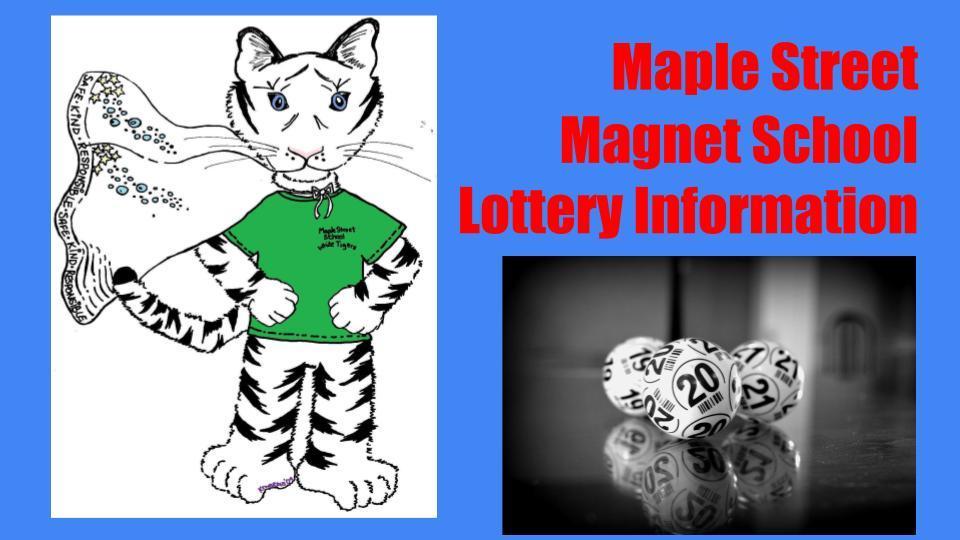 Maple Street Magnet School White Tiger Mascot - lottery info