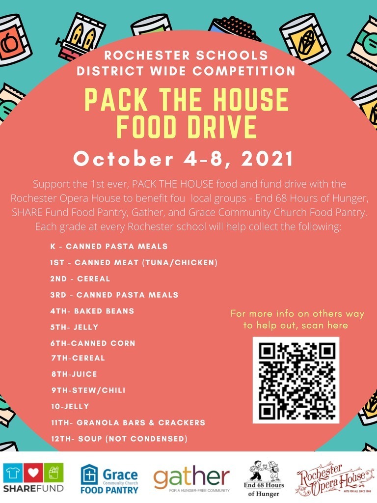 Pack the House Food Drive flyer