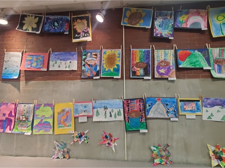 Art show exhibits at the library