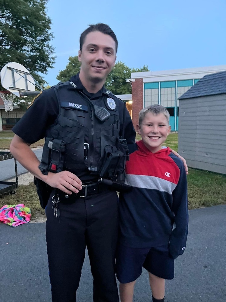 Officer Masse and fifth grader 