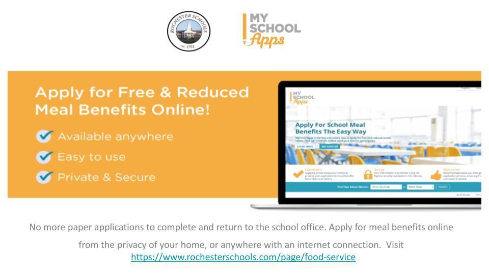 RSD & MySchoolApps Free & Reduced flyer