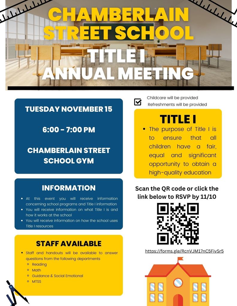 Image of the invitation to Title 1 Night on 11/15/22