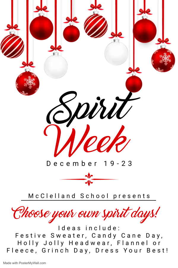 Spirit Week December 19-23