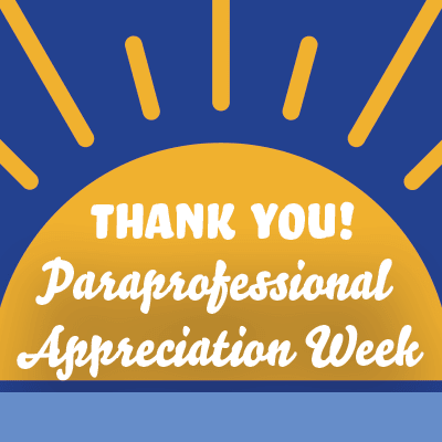 Thank you card to Paraprofessionals
